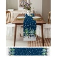 thumbnail image 6 of Table Runners 120 Inches Long Dress Scarves, Navy Blue White Snowman Christmas Farmhouse Coffee/Dining/Kitchen Table Runner for Living Room, Xmas Tree Snowflake Winter 13x120 Inch, 6 of 7
