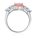 thumbnail image 6 of Womens Heart Shaped Zircon Ring, Alloy Metal Ring With Artificial Gemstones Inlay, Peach Heart Prong Setting, Fashion Jewelry, 6 of 6