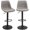 Grey, variant on HOMCOM Adjustable Bar Stools Set of 2, Leathaire Swivel Barstools w/ Back