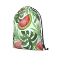 thumbnail image 2 of XMXT Unisex Drawstring Backpack for Women Men, Watermelon Plant Leaves Waterproof Gym Bag String Bags for Shopping Sport Travel, m, 2 of 8