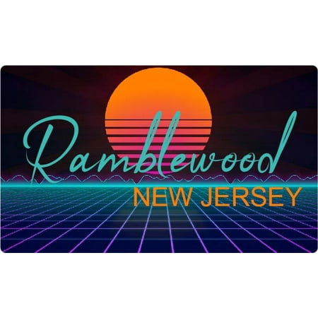 

Ramblewood New Jersey 4 X 2.25-Inch Fridge Magnet Retro Neon Design