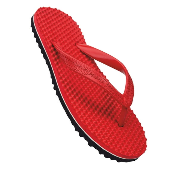 JMAT-Misha Men's Rubber House Slippers, Rubber Flip Flops MG003 Red 7