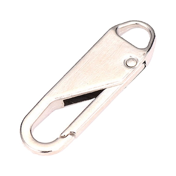Universal Removable Metal Zipper Pull Tab - Silver Zipper Head Replacement for Jackets,Bags & Luggage,Easy to Install Without Tools,Durable Alloy Construction