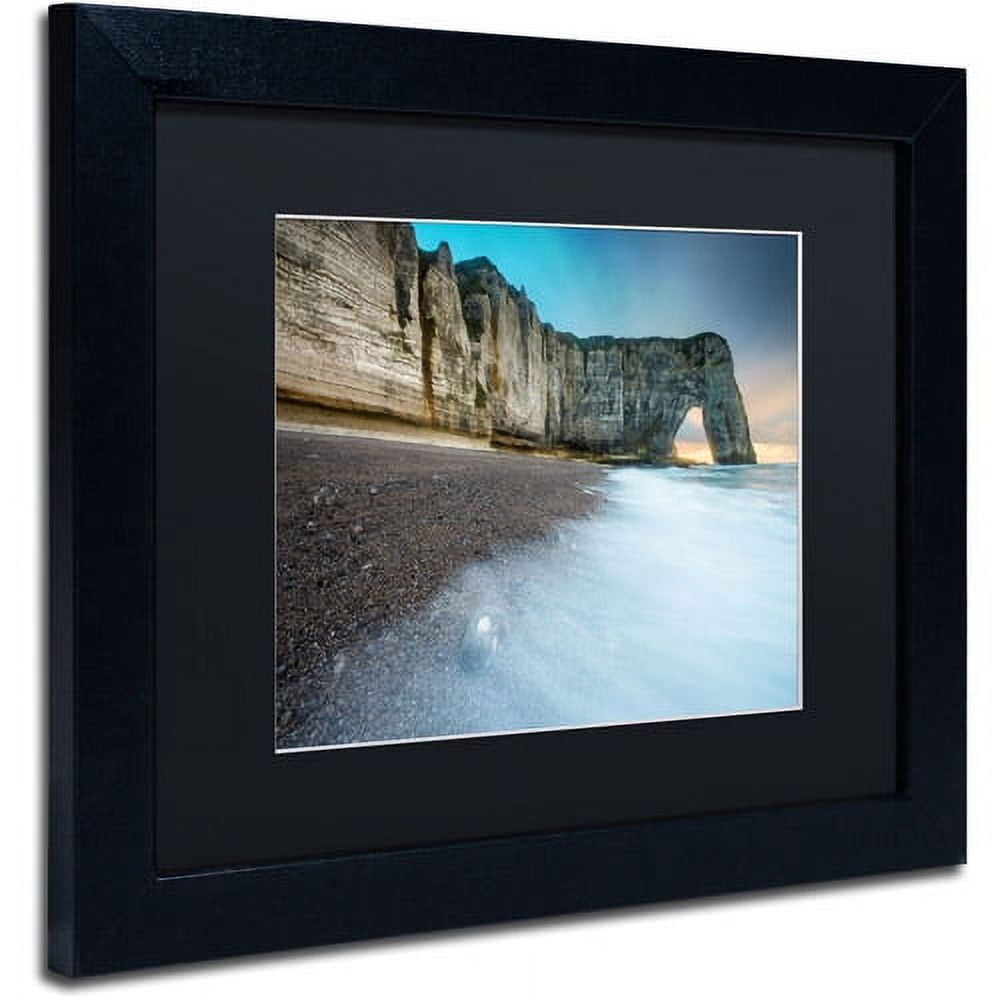 Trademark Fine Art "Gate to the Ocean" Canvas Art by Mathieu Rivrin, Black Matte, Black Frame