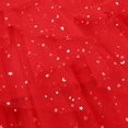 thumbnail image 5 of Women's Sparkle Tulle Skirt with High Elastic Waist, Glitter Layered A Line Midi Skirt with Irregular Hem, Prom Party Festival Skirt for Carnival, Street Fashion and Birthday Gift Red M, 5 of 8