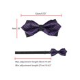 thumbnail image 4 of INSPIRE CHIC Men's Striped Pre-Tied Bow Ties Bowties Pointed Weeding Party Bow Purple One Size, 4 of 5