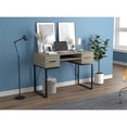 thumbnail image 2 of Safdie & Co. 42.5"L 2-Drawers 1-Shelf Black Metal Computer Desk in Dark Taupe, 2 of 3