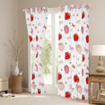 thumbnail image 3 of Homewish Red Pink Strawberry Blackout Curtains Set of 2 (52x84 Each) for Girls, Kawaii Cartoon Bowknot Window Curtains, Love Heart Bowknot Curtains and Drapes, Curtains and Drapes Decor, 3 of 6