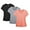 Black/Granite/Peach, variant on icyzone Workout Shirts Yoga Tops Activewear V-Neck T-Shirts for Women