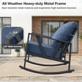 thumbnail image 4 of COMLAX FIELD Outdoor Rocking Chairs Set, 3-Piece Patio Furniture Set with Thick Cushions, Outdoor Conversation Bistro Set, 4 of 8