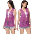 thumbnail image 4 of Women's Floral Crochet Lace Trim Open Front Cardigan, 4 of 6