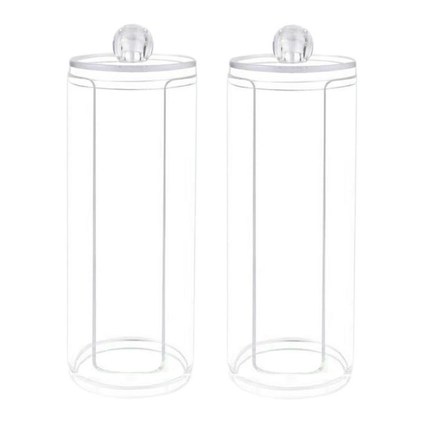 Soporte para coleteros, soporte transparente para coleteros con tapa, acrílico para el cabello 2 paquetes