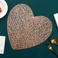 thumbnail image 2 of GQDIN Love Heart Shape Placemats for Valentines Day Table Decor, PVC Table Mat and Cup Coaster Set, 15 Inch Anniversary Wedding Dinner Party Decoration, Romantic Gift Idea, 2 of 9