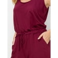 thumbnail image 5 of FashionMille Women's Casual Sleeveless Soft French Terry Casual Stretchy Summer Tank Long Romper Jumpsuit, 5 of 5