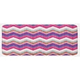 thumbnail image 1 of Chevron Kitchen Mat, Chevron Motifs Different Colors with Variable Angles Parallel Lines Groovy Art, Plush Decorative Kitchen Mat with Non Slip Backing, 47" X 19", Multicolor, by Ambesonne, 1 of 1