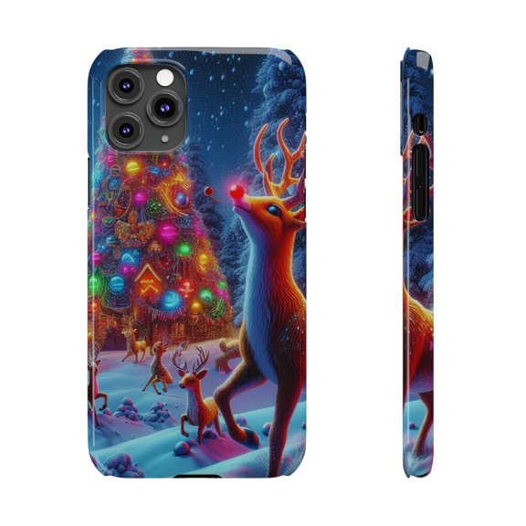 Rudolph The Red Nosed Reindeer Apple iPhone Cases Slim Fit Glossy Finish