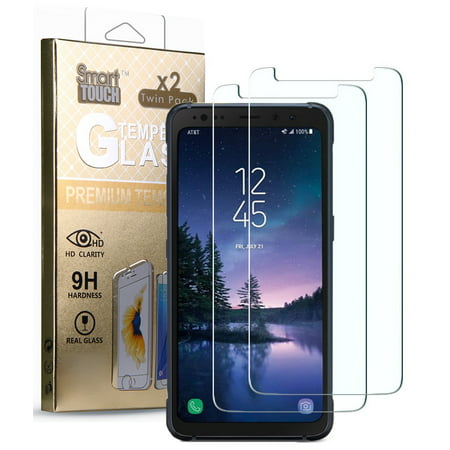 Galaxy S8 Active Tempered Glass, 2X HARD CLEAR SCREEN PROTECTOR CRACK SAVER FOR SAMSUNG GALAXY S8 ACTIVE SM-G892A