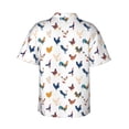 thumbnail image 3 of Daiia Various Rooster Hawaiian Shirt for Men Gentle Cotton Regular Short Sleeve Casual-Large, 3 of 9