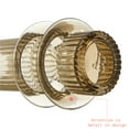 thumbnail image 4 of Beautiful 8.5" Tall Ribbed Oyster Gray Tubular Glass Vase by Drew Barrymore, 3.93" D, 4 of 9
