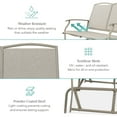 thumbnail image 4 of Best Choice Products 2-Person Outdoor Swing Glider, Steel Patio Loveseat, Bench Rocker w/ Armrests - Taupe, 4 of 8