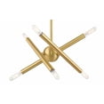 thumbnail image 2 of Livex Lighting Soho Mini Chandelier 6-Light 13" Satin Brass 46773-12 Ceiling Light, 2 of 4