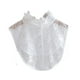 thumbnail image 5 of Cuello falso de encaje para mujer, regalo decorativo, media camisa para vestidos, ropa informal Blanco, 5 of 9