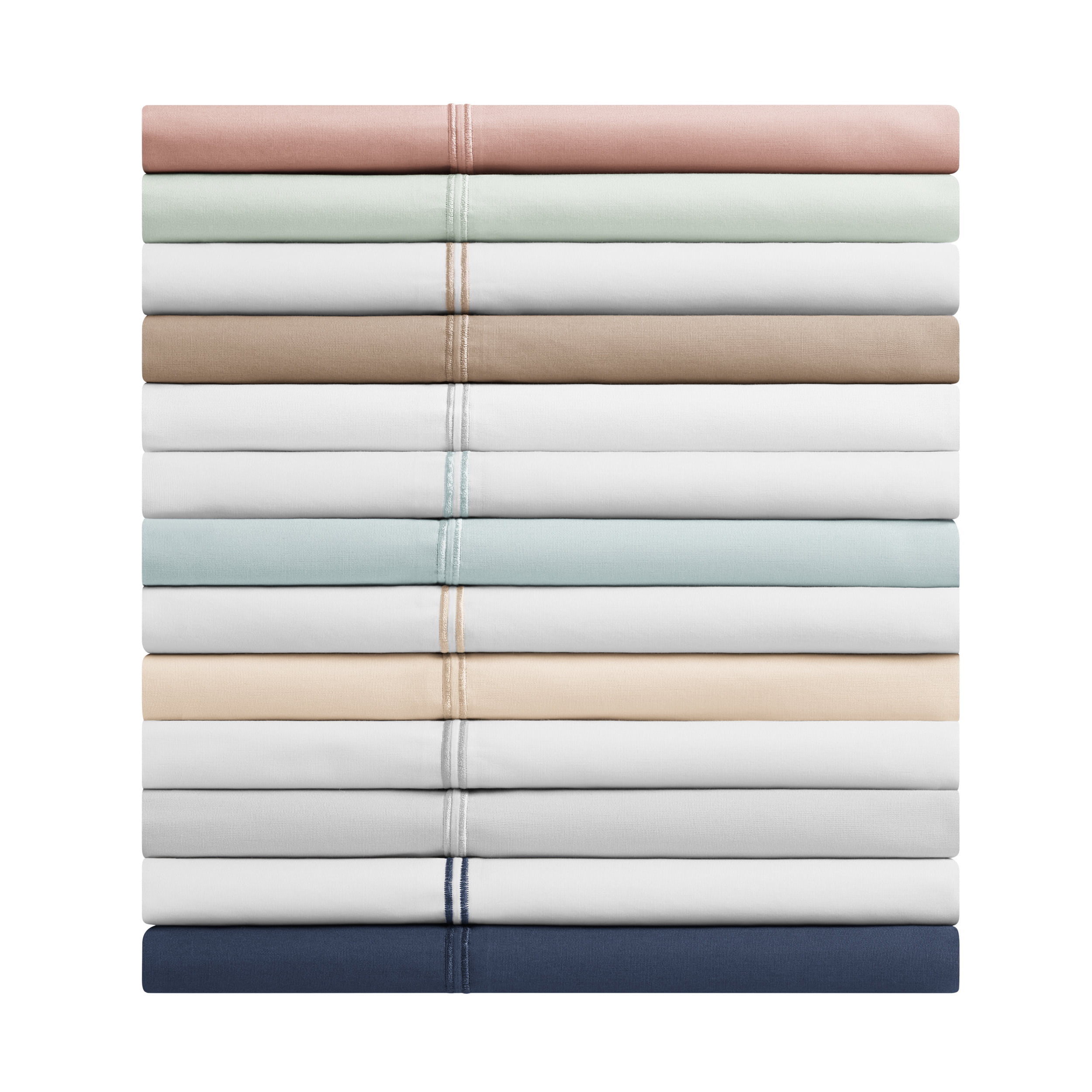 Hotel Style 4-Piece 300 Thread Count Gypsum/Wild Mushroom Pima Cotton Bed Sheet Set, King , Double marrow Hem , Adult/Teen