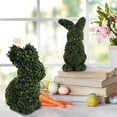 thumbnail image 5 of Easter Bunny Artificial Topiary, Rabbit Shaped Green Plant Decor, Faux Foliage Figurine for Easter Porch, Outdoor Garden & Indoor Home Display(Green), 5 of 5