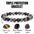 thumbnail image 2 of EOEMY 7 Chakra Healing Tiger Eye Natural Stone Yoga Energy Beads Bracelet Jewelry Hot-Magnetite+Tiger Eye+Agate, 2 of 6