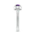 thumbnail image 3 of ANGARA Natural 0.45 Ct. Amethyst Solitaire Ring in Sterling Silver for Women (Ring Size: 3), 3 of 9