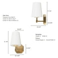 thumbnail image 5 of Hunter - Nolita 1-light Alturas Gold, Small Sconce Light, Dimmable, Modern Style, for Bedrooms, Dining, Living Rooms - 19890, 5 of 6