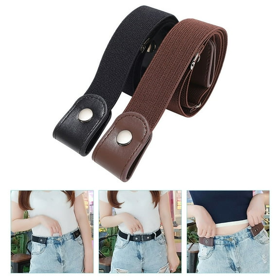 LOLIPPYY 2Pcs Elastic Waist Belt for Women with Stretchy Mesh Elastic in Assorted Color