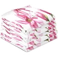 thumbnail image 4 of Dreamtimes Soft Absorbent Reusable Kitchen Towels, Set of 4|28x18 in, Pink Magnolia Flowers Dining Kitchen Living Room Tea Towels Dish Towels Decorative Towels, 4 of 7
