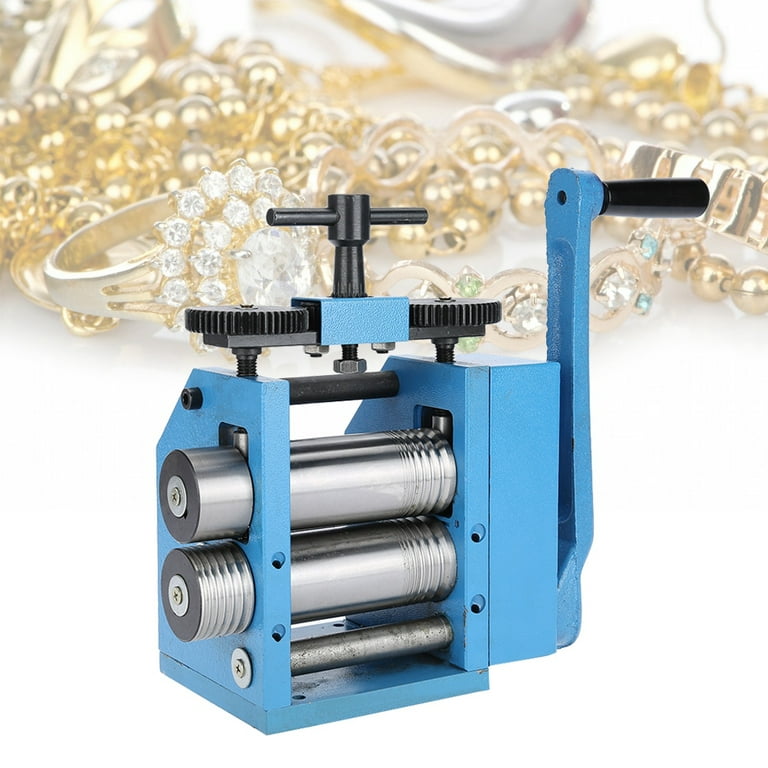 TFCFL 3 Inch Blue Manual Combination Rolling Mill Machine Roller For Jewelry  Making 