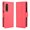 Red, variant on Galaxy Z Fold 3 5G Case, Shockproof PU Leather Wallet Flip Stand Magnetic Cover, Black