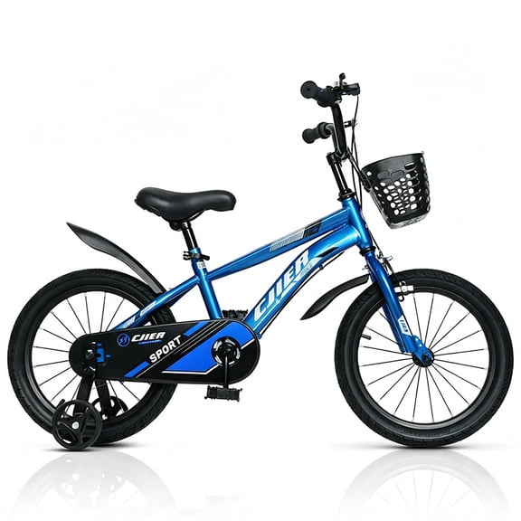 16" Kids Bike for Boys Ages 4-8, Akaber Kids Bicycles with Training Wheels for Young Cyclist, Blue