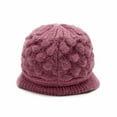 thumbnail image 3 of Holzlrgus Women's Visor Beanie Trendy Warm Hat Winter Wool Lined Elastic Soft Knitted Hat, 3 of 7
