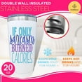 thumbnail image 2 of Travel Coffee Mug Tumbler w/ Slider Lid | 20oz Spill Proof Stainless Steel Thermos Cup for Travel | Reusable Insulated Double Wall Design for Iced Coffee & Cold Brew (Sarcasm Burns Calories), 2 of 5