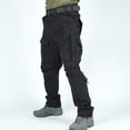 thumbnail image 6 of DPTALR Men's Winter Waterproof Lined Cargo Hiking Ski Pants with Multiple Pockets,Black,Big and Tall Men XL, 6 of 8