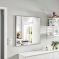 thumbnail image 5 of Eviva Sax® 30" Brushed Chrome Metal Frame Bathroom Wall Mirror, 5 of 13
