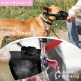 thumbnail image 3 of Bozal de nailon transpirable y ajustable para perros (XL, negro), bozal de ajuste rápido, antiladridos y antimordeduras., 3 of 4