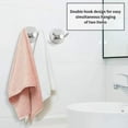 thumbnail image 3 of Self Adhesive Towel Hooks, 304 Stainless Steel Robe Hooks Bathroom Kitchen Towel Rack Robe Hooks With Double Hooks, 10kg (max), 3 of 3