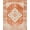 Rust Orange, Pattern 4, variant on Design&I 8'x10' Washable Area Rug Sleek Flatweave Pet Friendly Orange Burnt Vintage Scroll Border Ornate Decorative Terracotta for King Size Bedroom, Under Bed