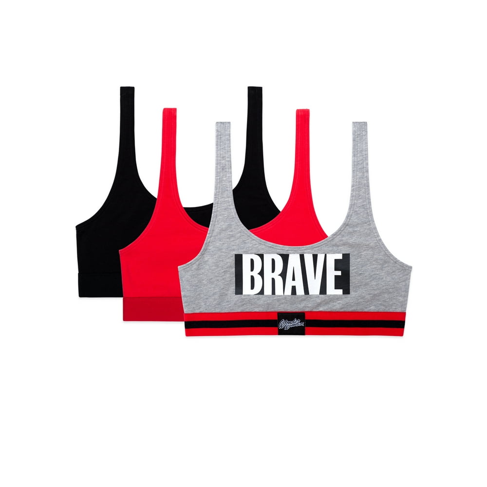 Wonder Woman Sports Bra 3Pack, Sizes 3038