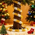 thumbnail image 2 of Christmas Tinsel Garland 7.5 Ft Shiny Hanging Metallic Twist Garland for Home Tree Door Mantle Stair Indoor Outdoor Holiday Xmas Party Decor (Gold), 2 of 6