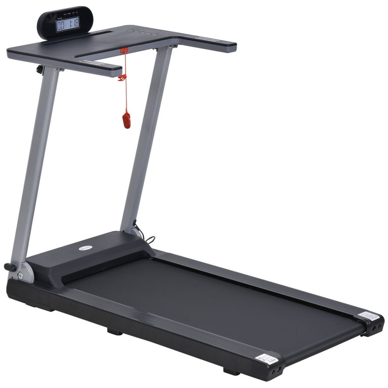 Soozier Motorized Treadmill with LCD Monitor for Home Office Use