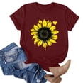 thumbnail image 5 of Yhmxh T-shirts pour Femmes T-shirt Imprimé pour Amoureuse Col Rond Manches Courtes Hauts d'Été pour Femmes T-shirts d'Été sous-Vêtements T-shirts pour Femmes, 5 of 5