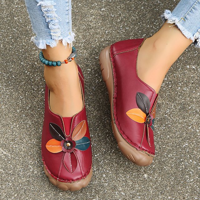 Zapatos de flores individuales para mujer, zapatos de fondo plano, zapatos cómodos informales a la moda Wmkox8yii FOPL952