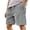 Grey, variant on Mens Retro Corduroy Shorts Summer Casual Adjustable Elastic Waist Solid Color Comfortable Trousers with Pockets Beige L
