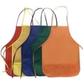 thumbnail image 2 of YeekTok 2Pcs Multicolor Reusable Non-Woven Kids Apron for Craft Kitchen Classroom Yellow, 2 of 10